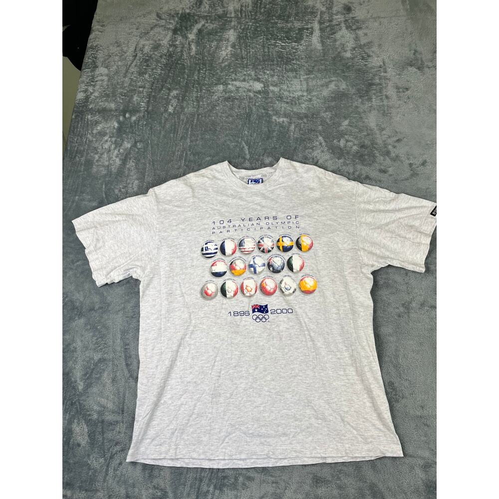 ISC Australia Olympic Team T-shirt XXL gray 1896–2000 104 years cotton vintage